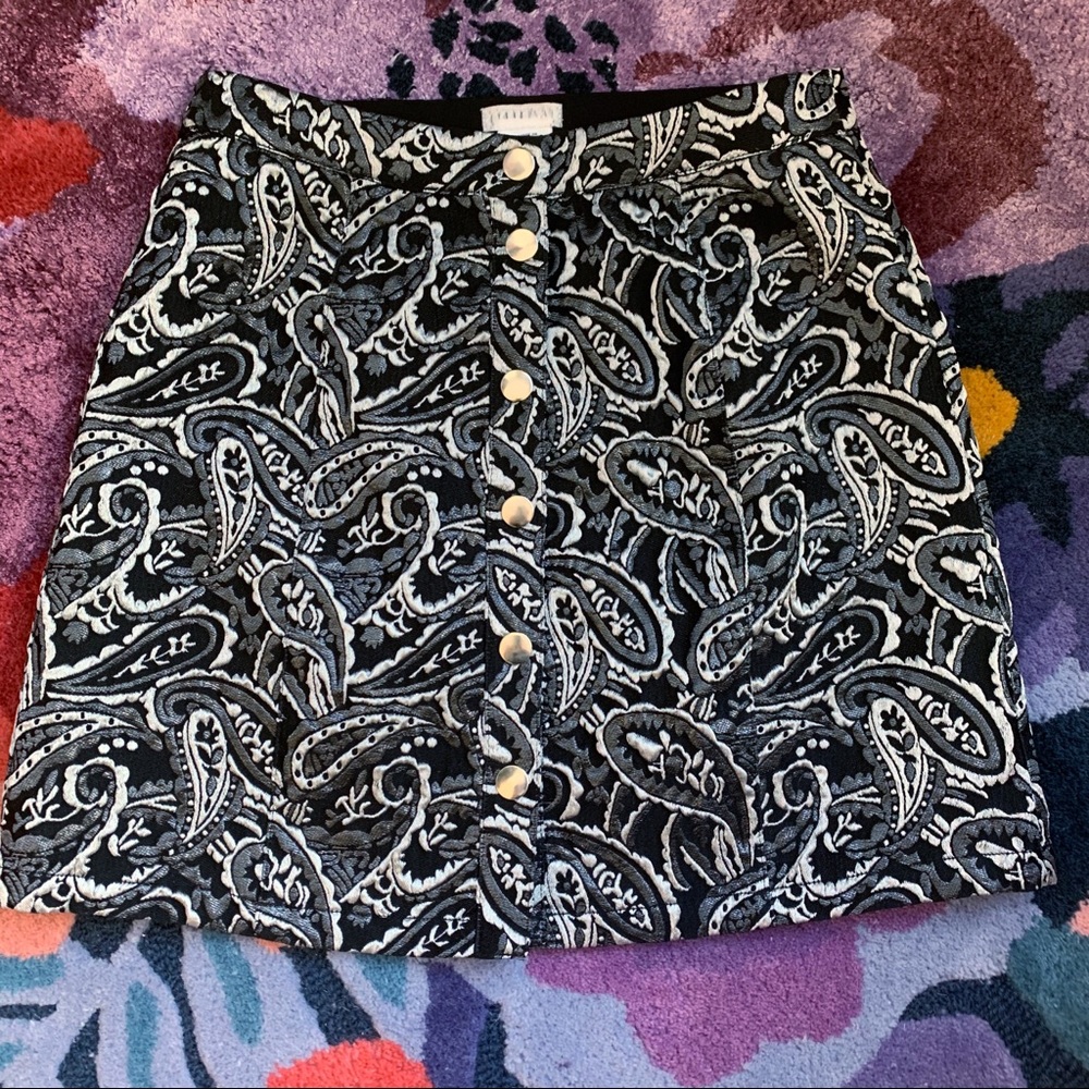 Urban Outfitters Cooperative Paisley Brocade Skirt